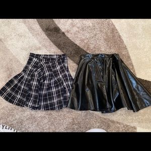 Skirt Bundle (plaid+PU leather)